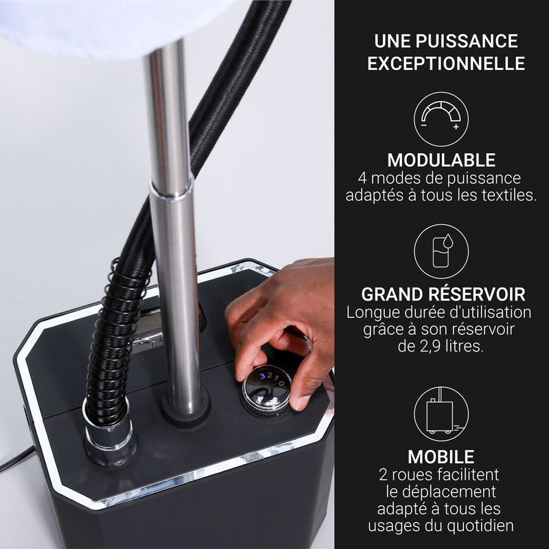Upright Garment Steamer - Sonia - Black