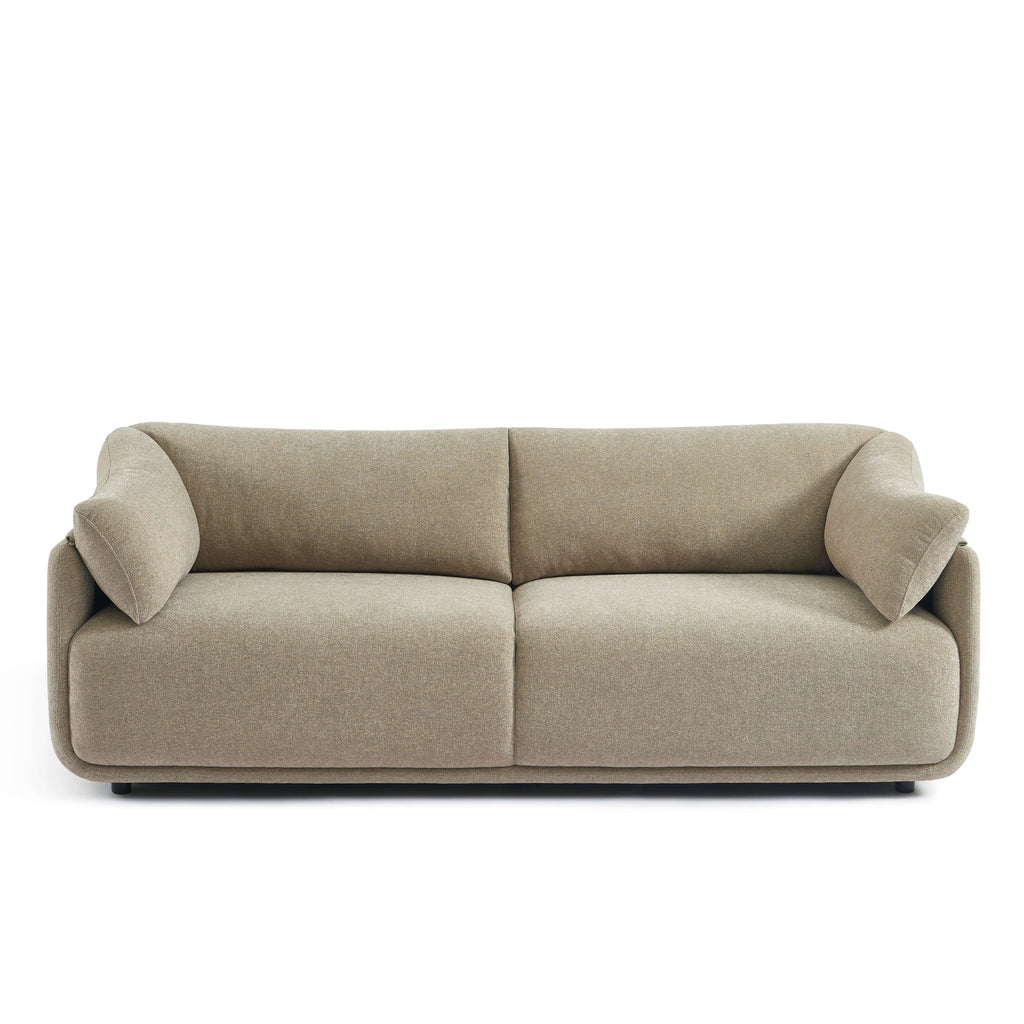 Kurly - Sofá 3 Plazas - Tela Texturizada - Beige