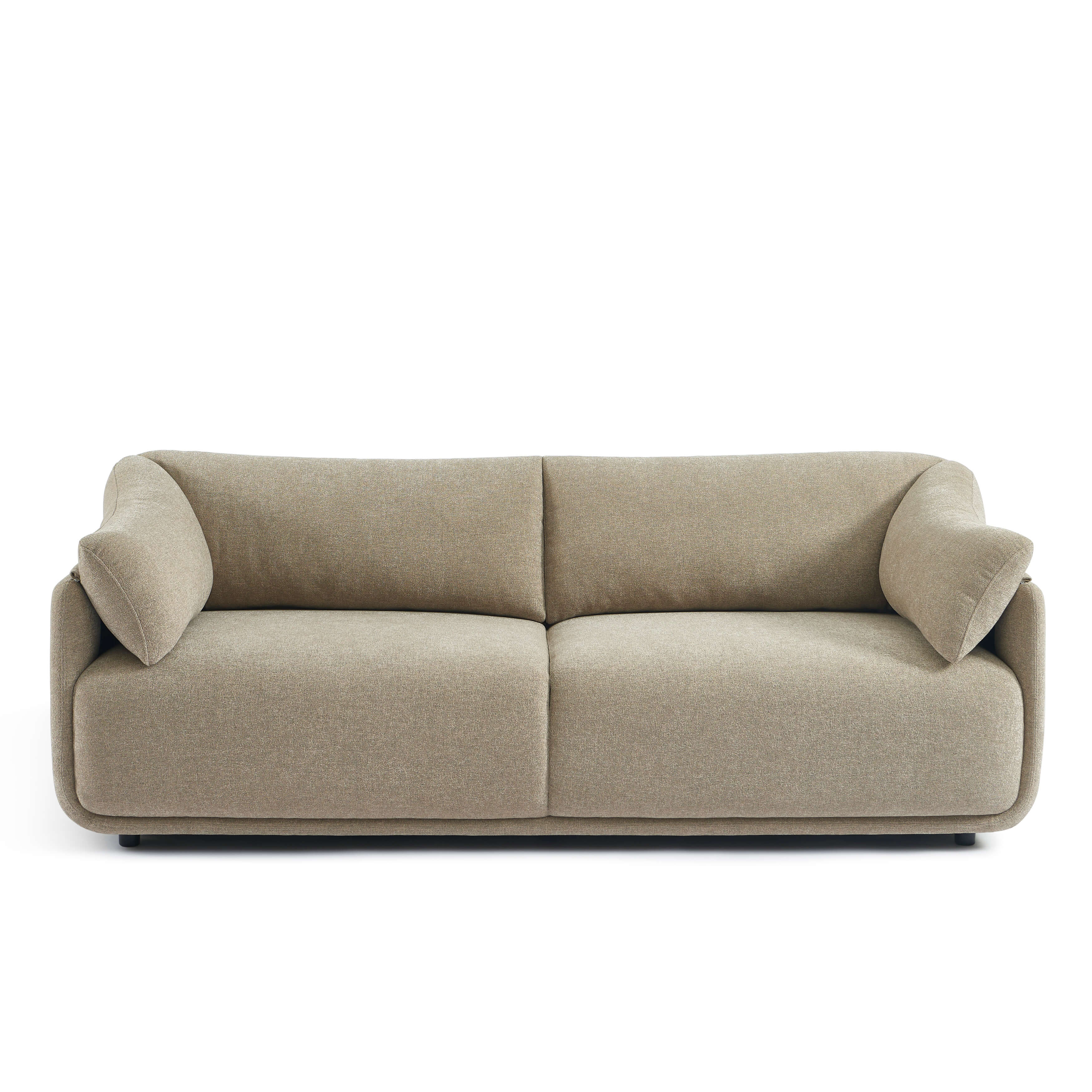 Kurly - Sofá 3 Plazas - Tela Texturizada - Beige