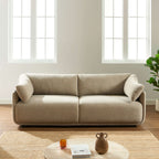Kurly - Sofá 3 Plazas - Tela Texturizada - Beige