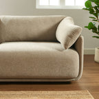 Kurly - Sofá 3 Plazas - Tela Texturizada - Beige