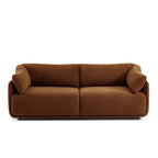Kurly - Canapé 3 Places - Tissu Texturé - Marron