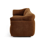 Kurly - Canapé 3 Places - Tissu Texturé - Marron