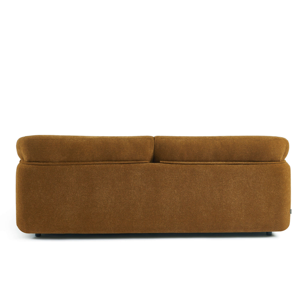 Kurly - Canapé 3 Places - Tissu Texturé - Ocre