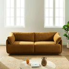 Kurly - Canapé 3 Places - Tissu Texturé - Ocre