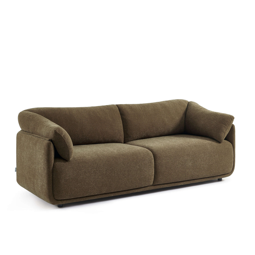 Kurly - Sofá 3 Plazas - Tela Texturizada - Taupe
