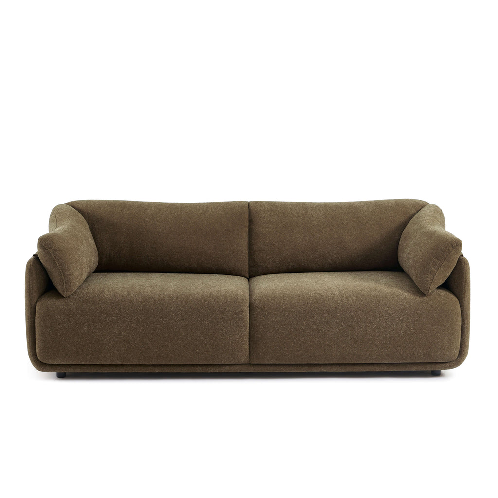 Kurly - Sofá 3 Plazas - Tela Texturizada - Taupe