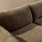 Kurly - Sofá 3 Plazas - Tela Texturizada - Taupe