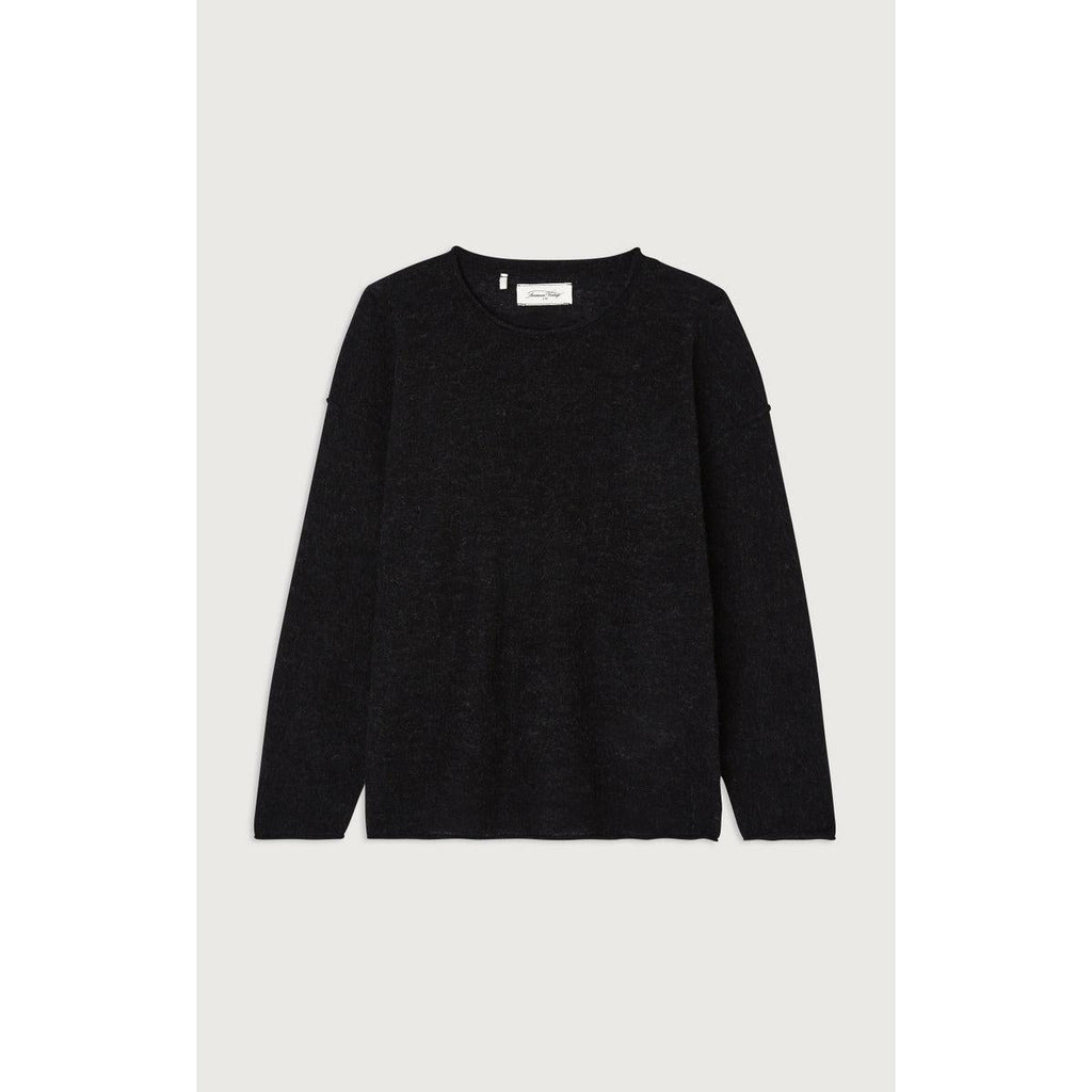 Pull ML Col Rond - Charbon Chine - Enfant