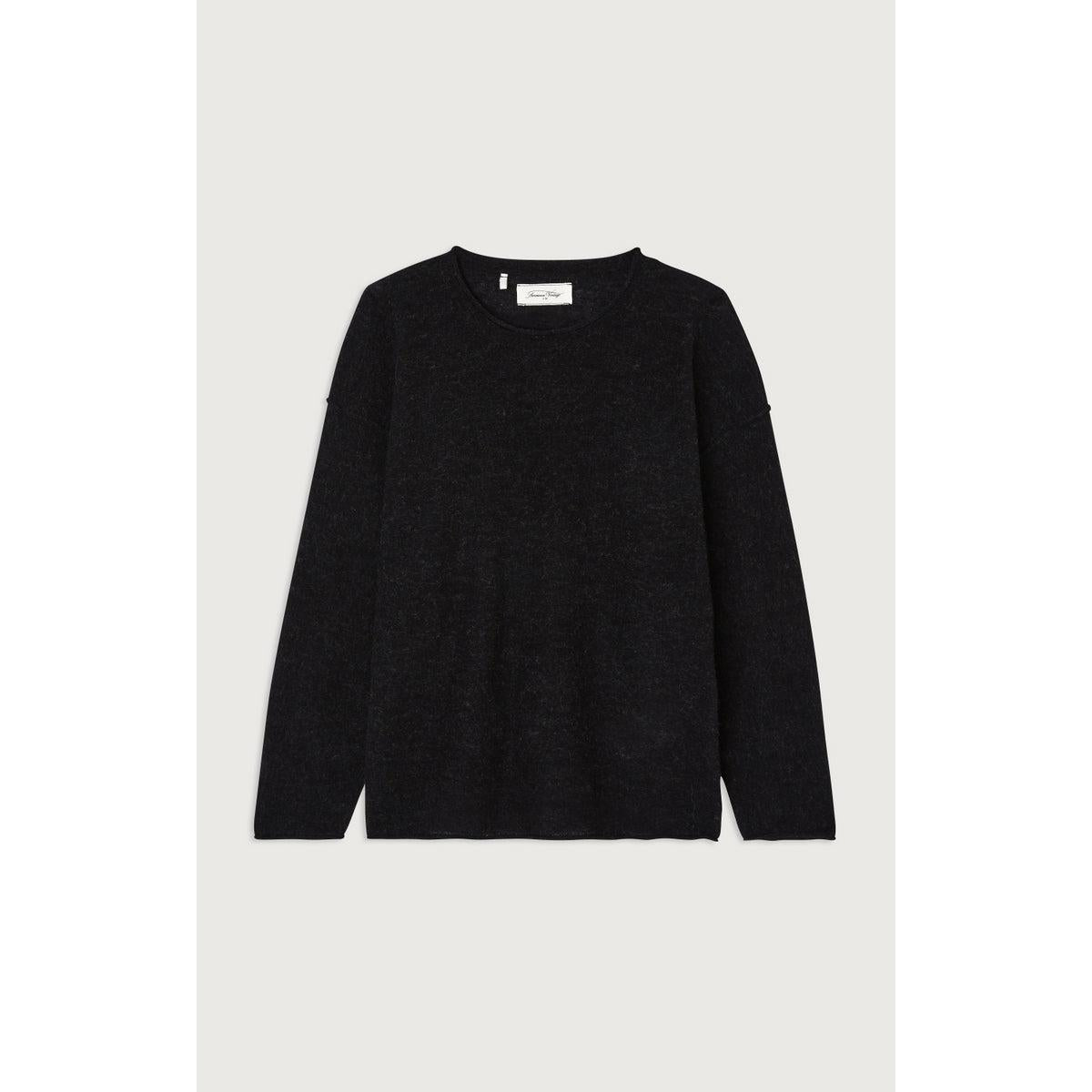 Pull ML Col Rond - Charbon Chine - Enfant
