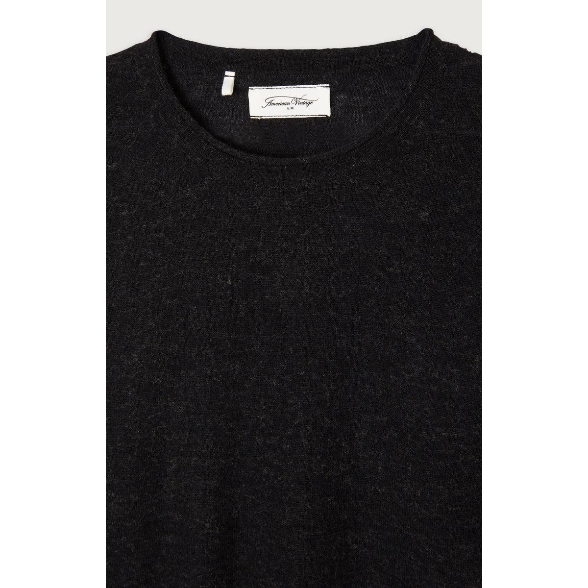 Pull ML Col Rond - Charbon Chine - Enfant