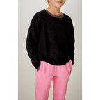 Pull ML Col Rond - Charbon Chine - Enfant