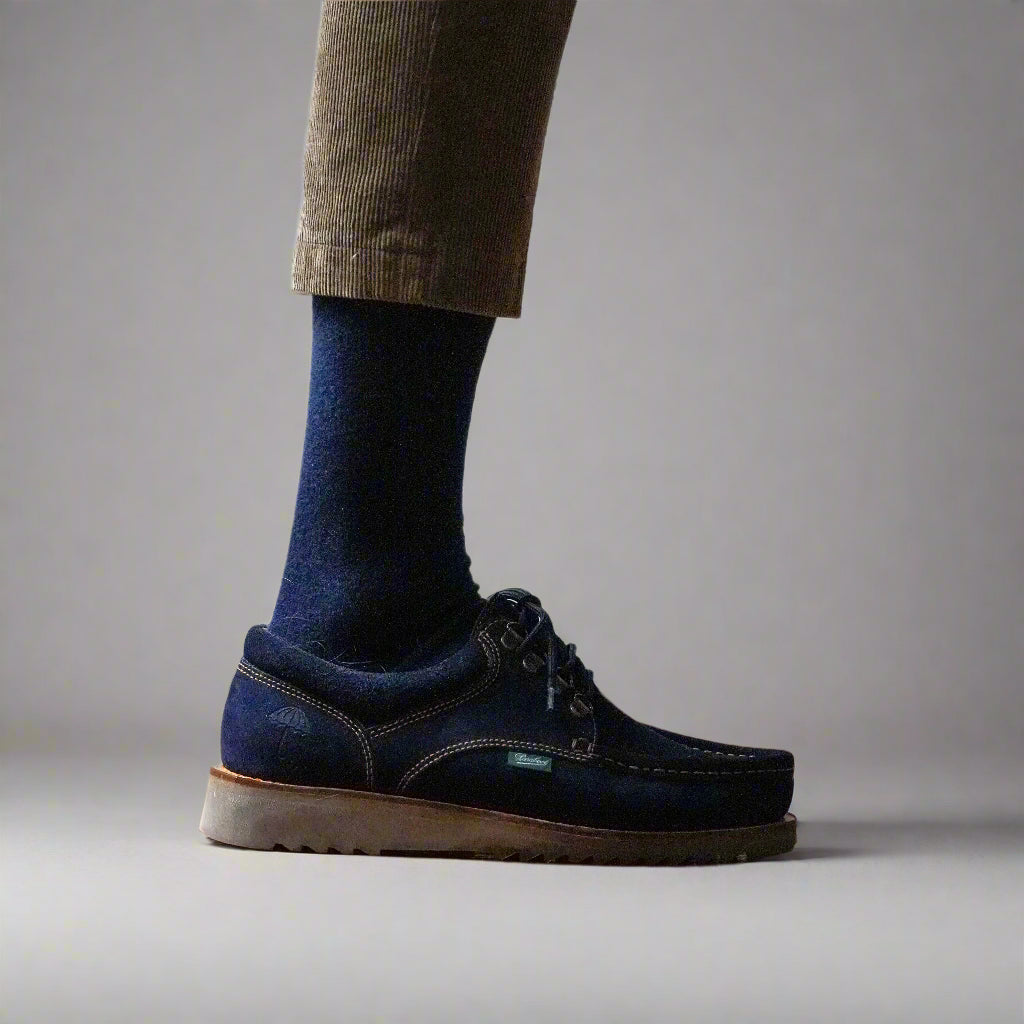 Unifarbene Socken Aus Merinowolle - Marineblau