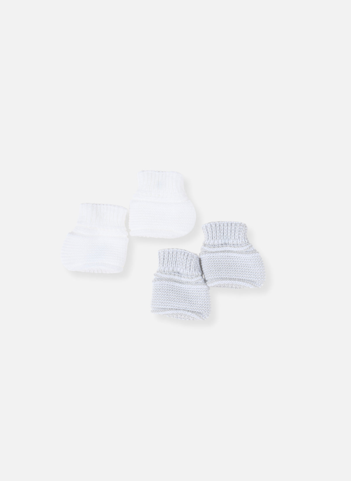 Accessoires Lot De 2 Paires De Bottons Pour Bébé - Blanc & Gris