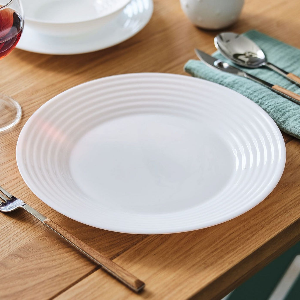 Harena - 6 Dinner Plates - Extra-Resistant Opal Glass - White - Luminarc