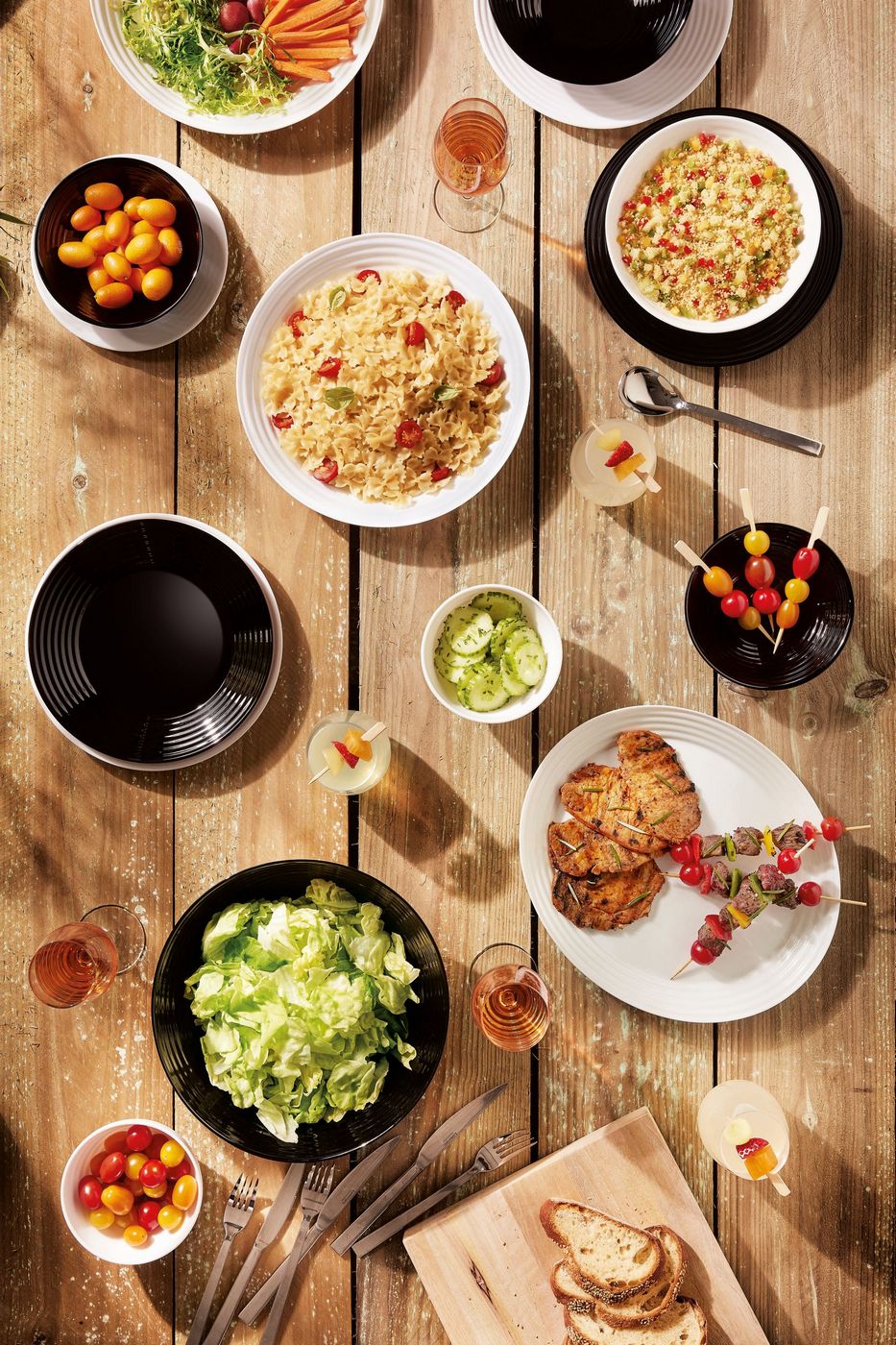 Harena - 6 Dinner Plates - Extra-Resistant Opal Glass - White - Luminarc