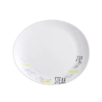 Friend'S Time - Decorated Steak Plate - White - Friend'S Time - 30cm - Luminarc