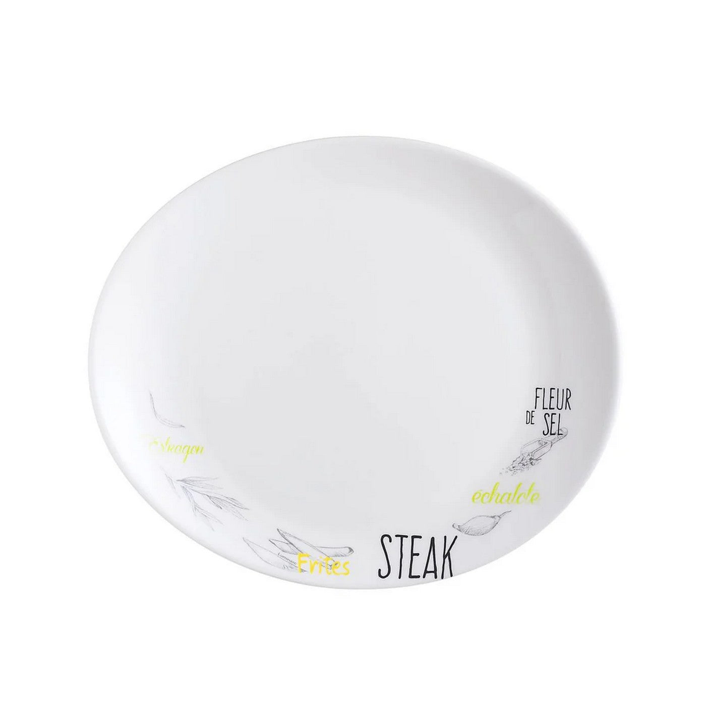 Friend'S Time - Decorated Steak Plate - White - Friend'S Time - 30cm - Luminarc