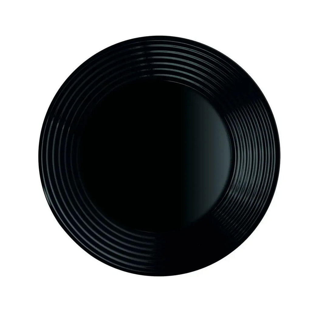 Harena - 6 Soup Plates - Extra-Resistant Tempered Glass - Black - Luminarc