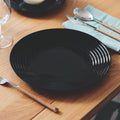 Harena - 6 Soup Plates - Extra-Resistant Tempered Glass - Black - Luminarc