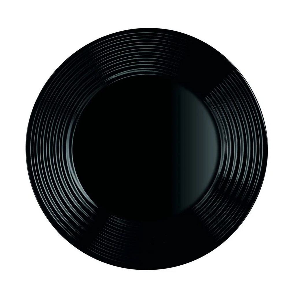 Harena - 6 Dinner Plates - Extra-Resistant Tempered Glass - Black - Luminarc
