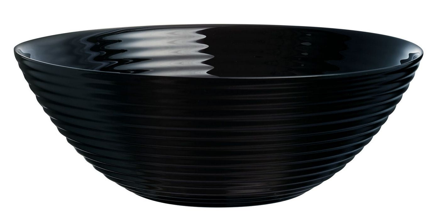 Harena - Salad Bowl - Extra-Resistant Opal Glass - Black - 27cm - Luminarc