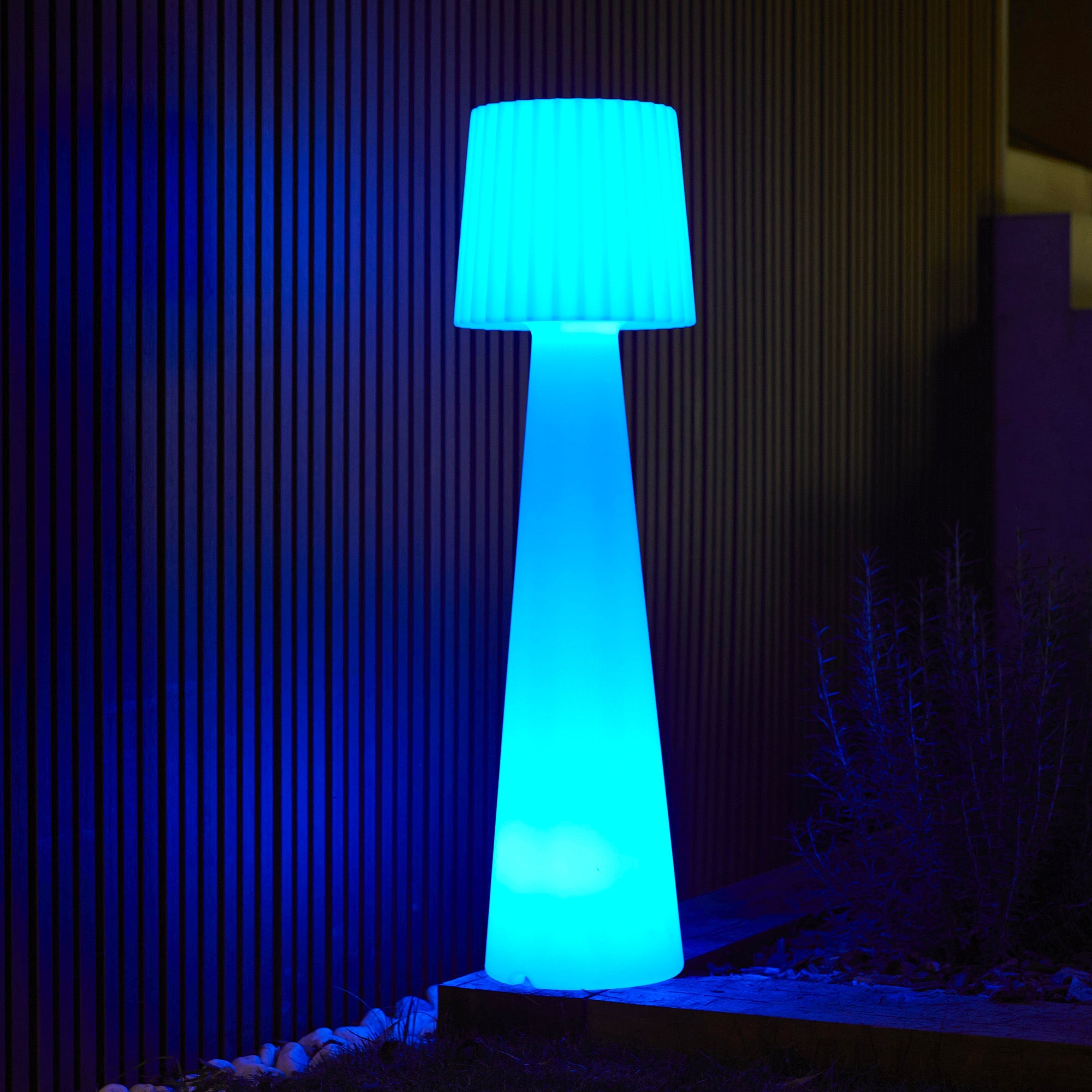 Lady - Lampadaire Sans Fil - Polyéthylène - Blanc