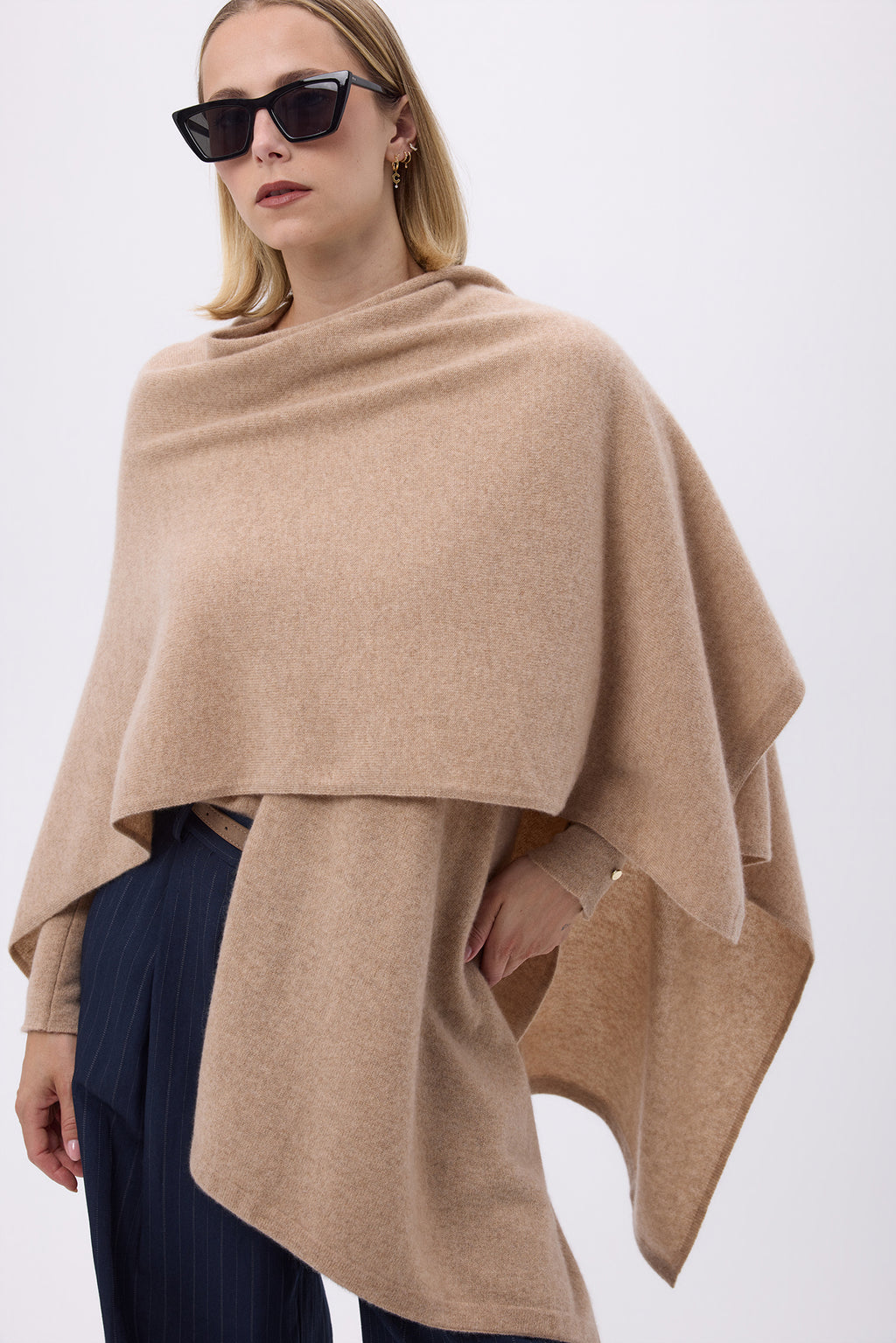 Poncho Lago - Cremefarvet Beige - Dame