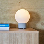 Terra - Lampe De Table Sans Fil - Béton - Gris