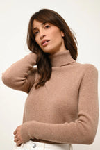 Jersey de Cuello Vuelto - Lanais - Camel Jaspeado