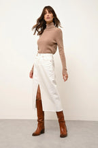 Jersey de Cuello Vuelto - Lanais - Camel Jaspeado