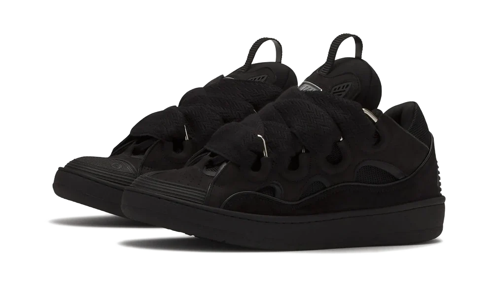 Curb Leather Sneakers Black