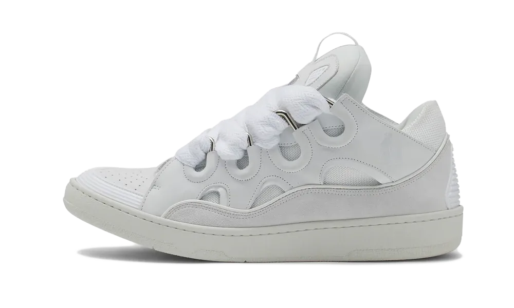 Curb Leather Sneakers White