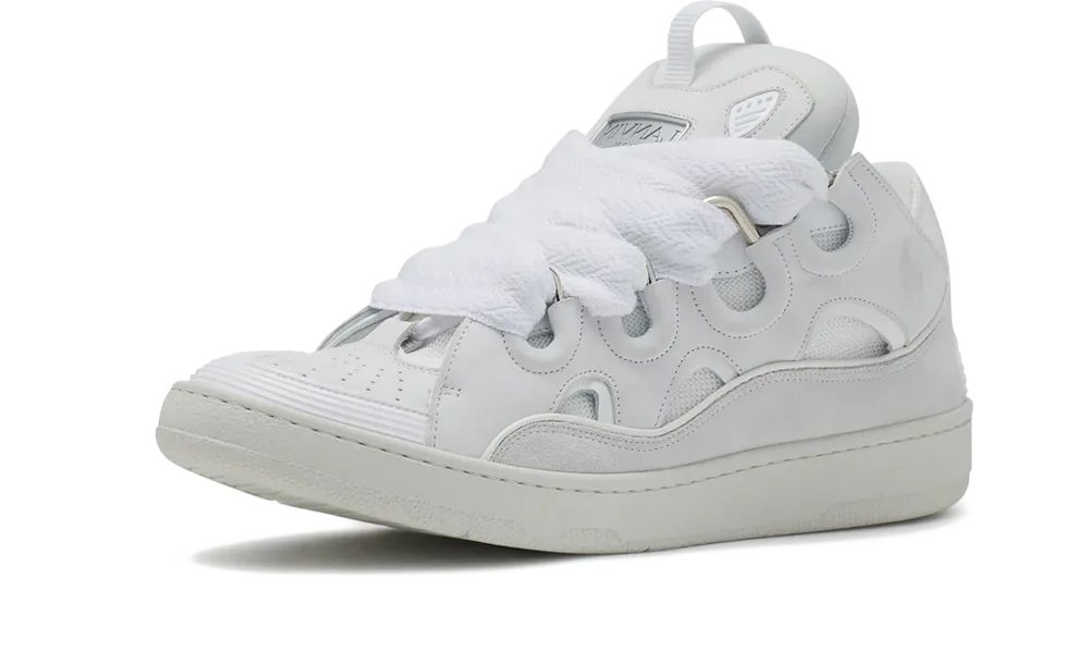 Curb Leather Sneakers White