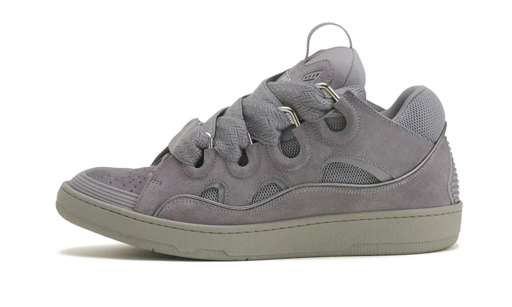 Curb Monochrome Suede Sneakers Anthracite
