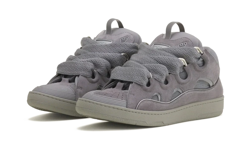 Curb Monochrome Suede Sneakers Anthracite