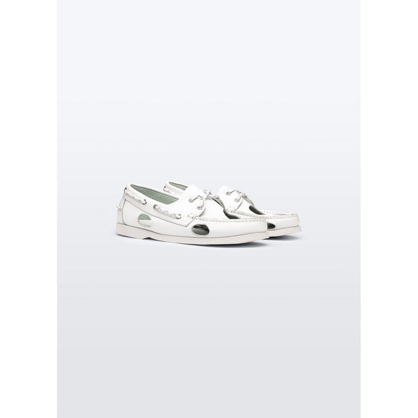 Fursac - Mocasines Náuticos Blancos Calados - Blanco