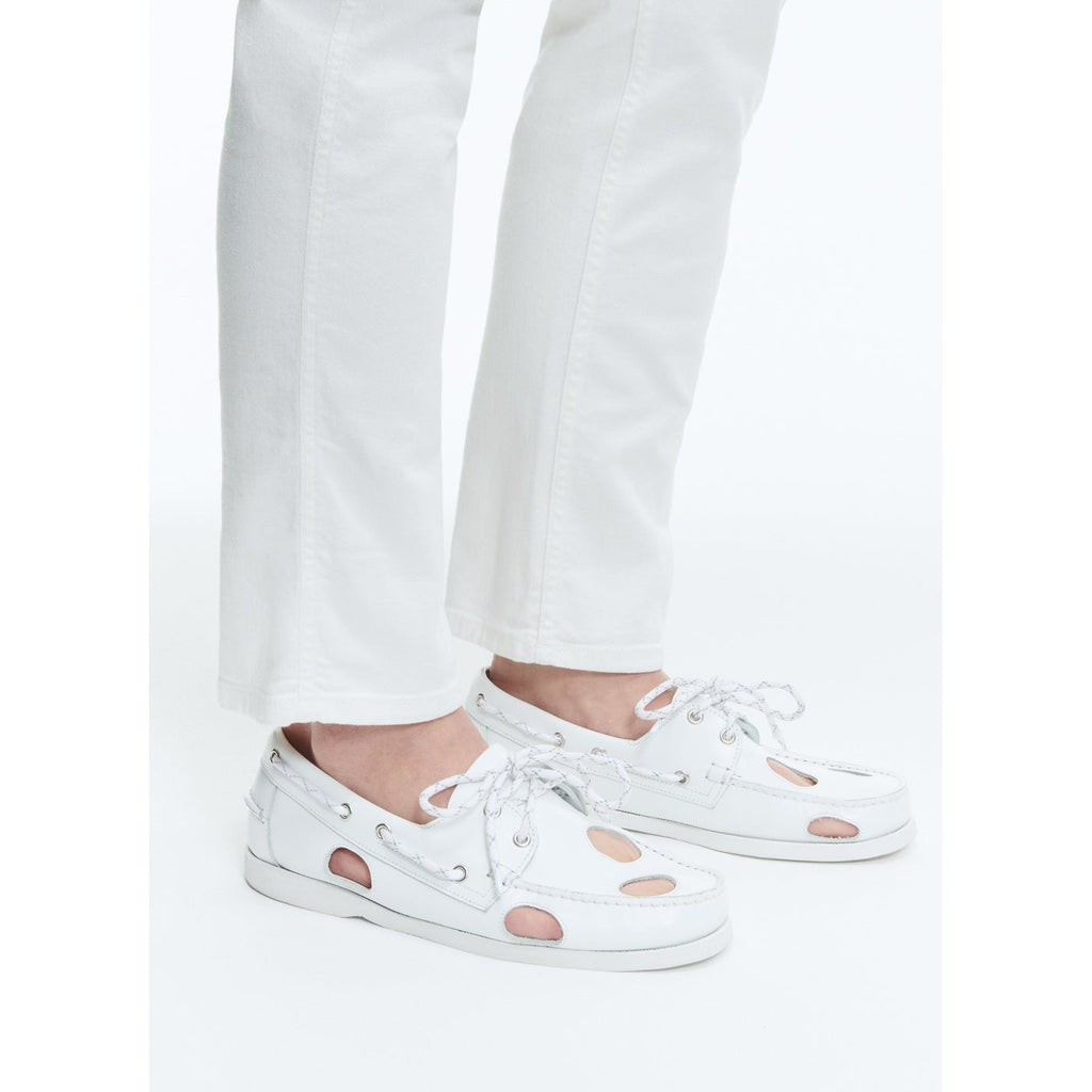 Mocasines Náuticos Blancos Con Agujeros - Blanco