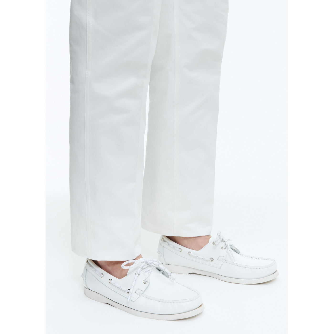 Fursac - Mocassins Bateau En Cuir Napa - Blanc