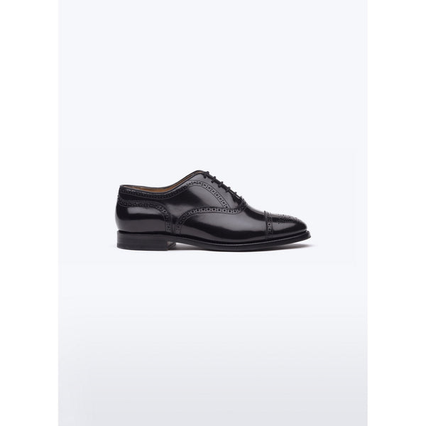 Zapatos Oxford De Piel Spazzolato - Negro