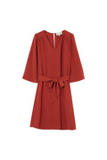 Vestido corto Lena - Teja