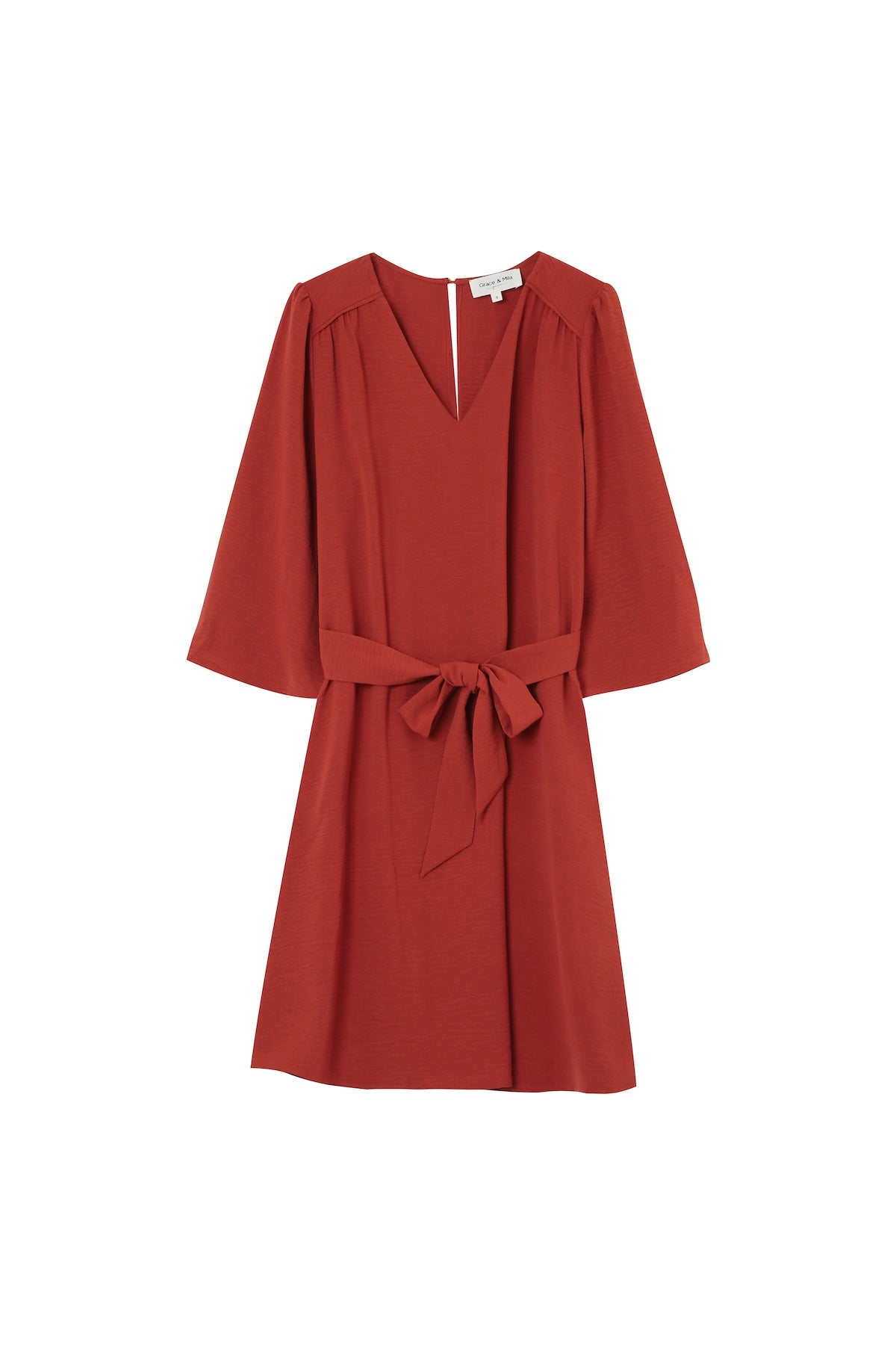 Vestido corto Lena - Teja