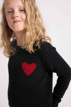 Jersey Cuello Redondo Corazón Lenny - Negro Rojo