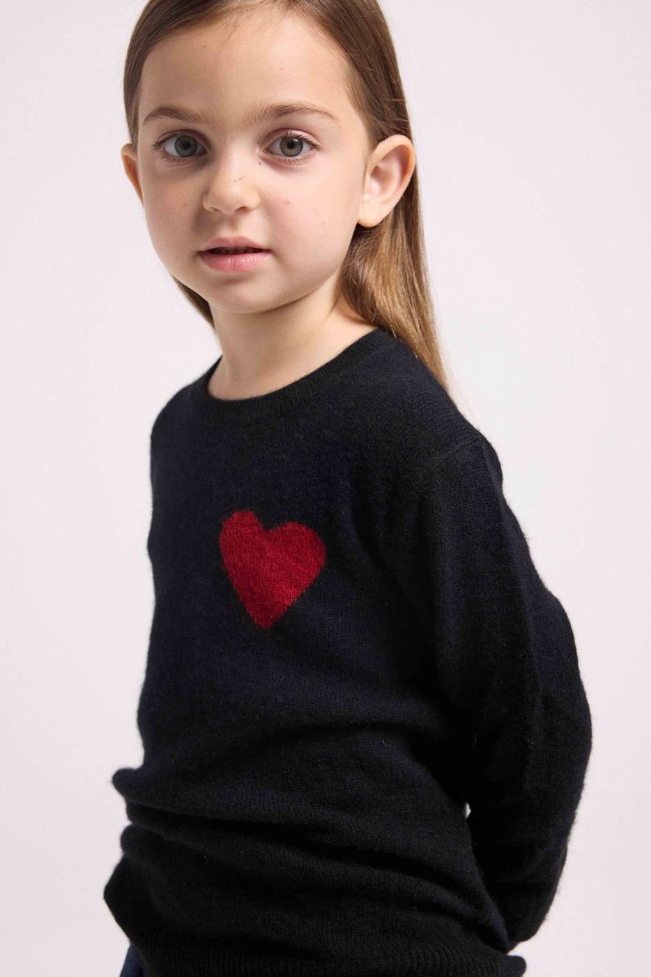 Jersey Cuello Redondo Corazón Lenny - Negro Rojo