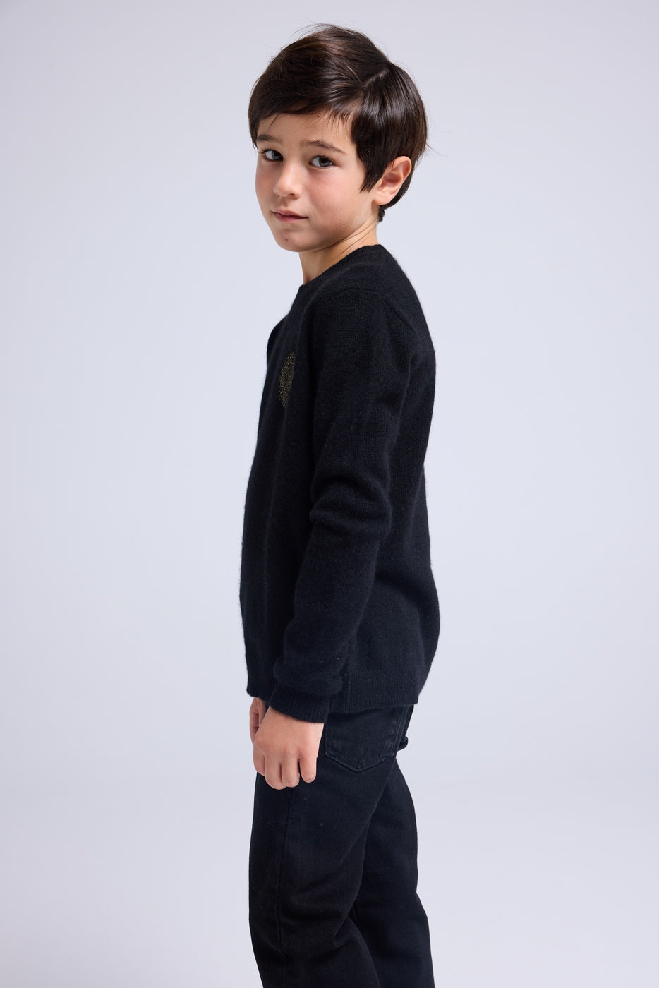 Lenny Heart Crew-Neck Jumper - Black Gold