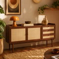 Leon - Buffet - Noyer & Cannage
