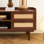 Leon - Television Unit - Walnut And Cannage