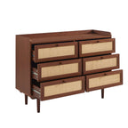Leon - Commode - Noyer Et Cannage