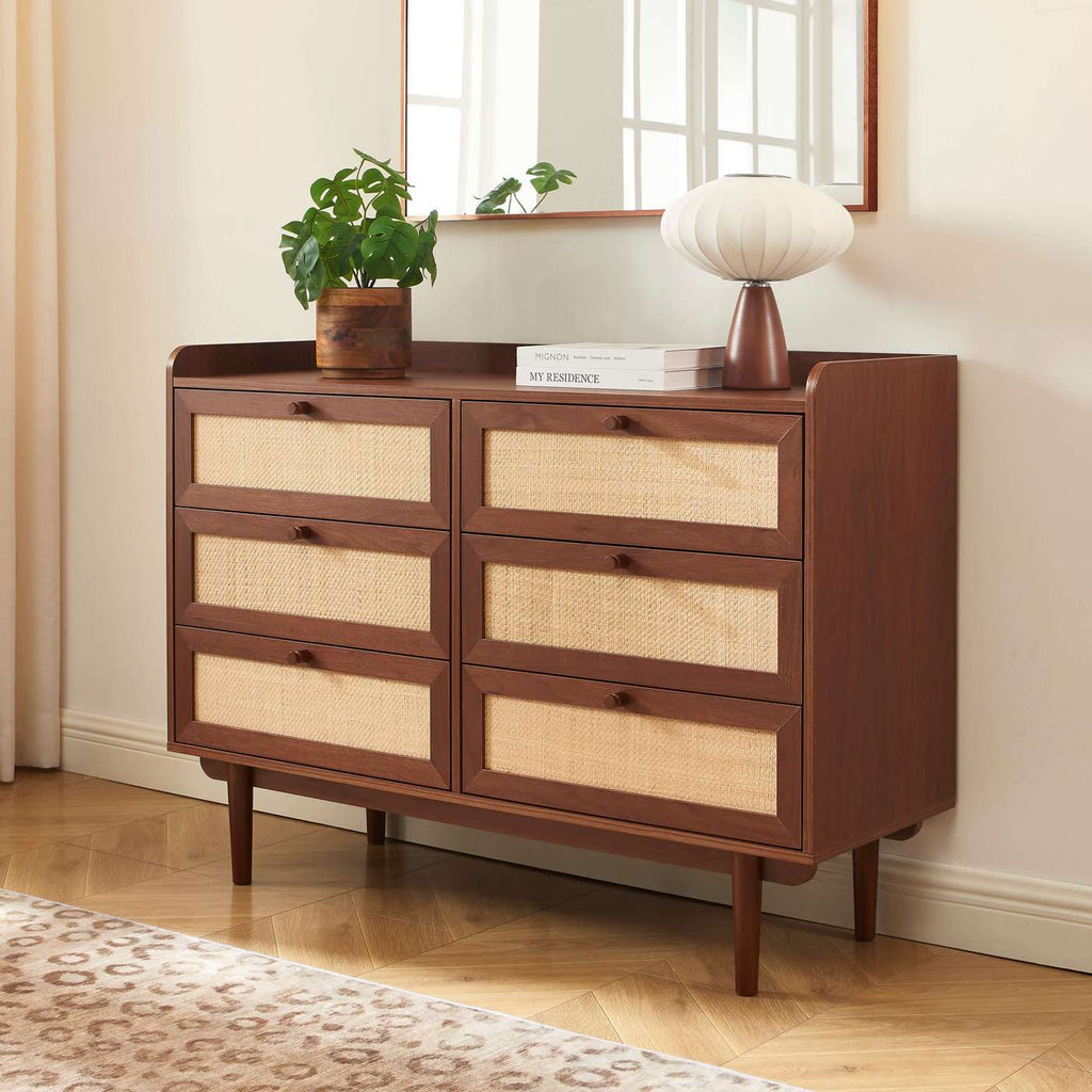 Leon - Commode - Noyer Et Cannage