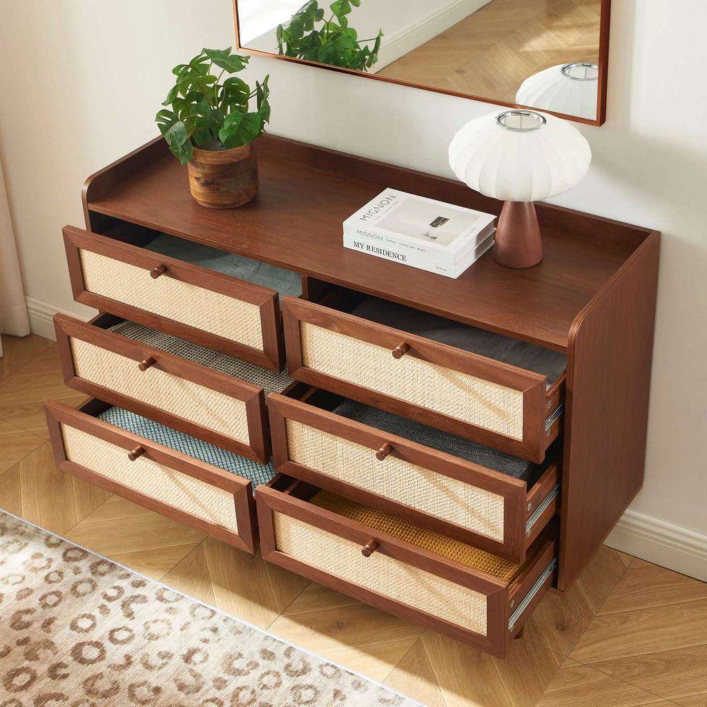 Leon - Commode - Noyer Et Cannage